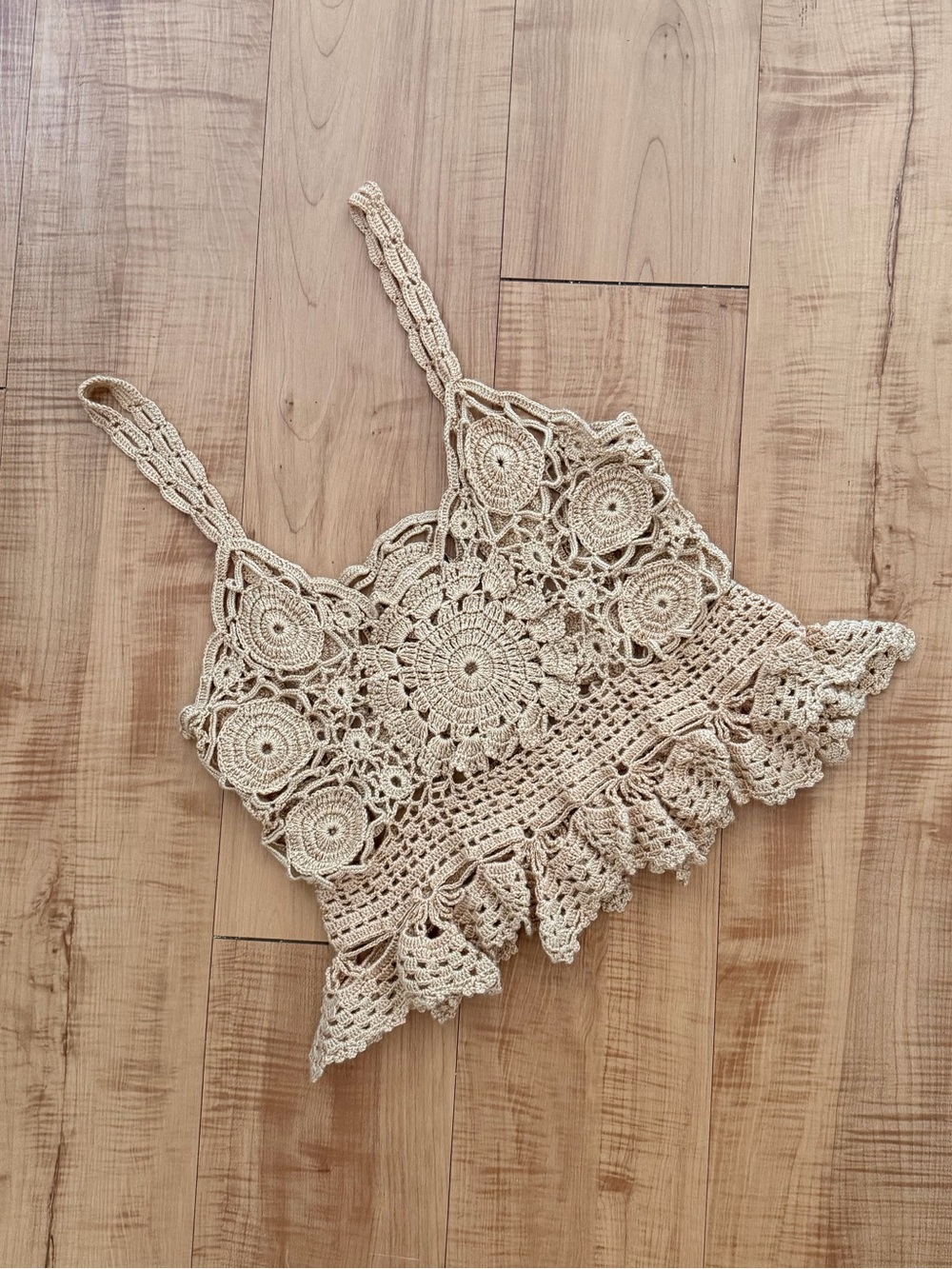 Bohemian Crochet Lace Crop Summer Camisole Top